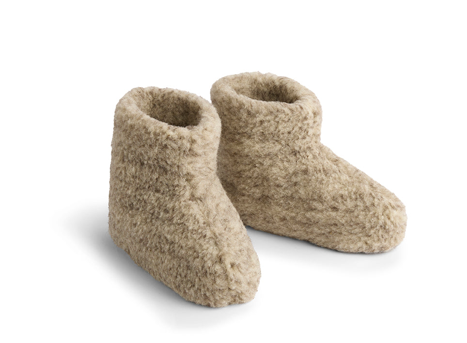 High Slippers 100% Merino Wool - Grey