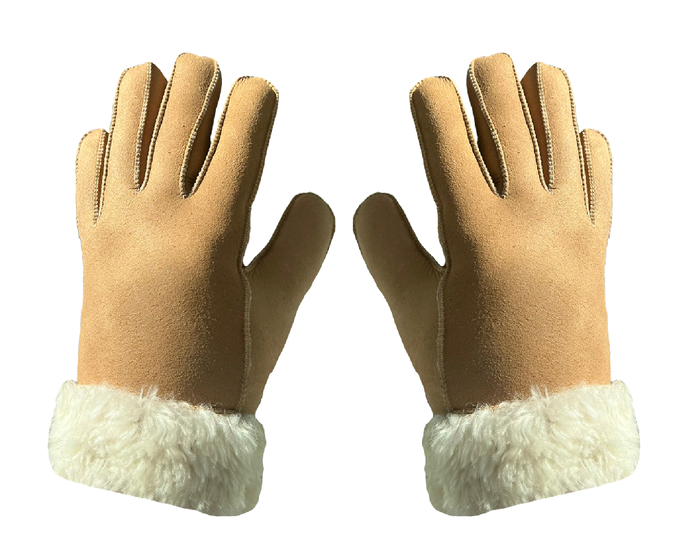 Sheepskin Gloves - Beige